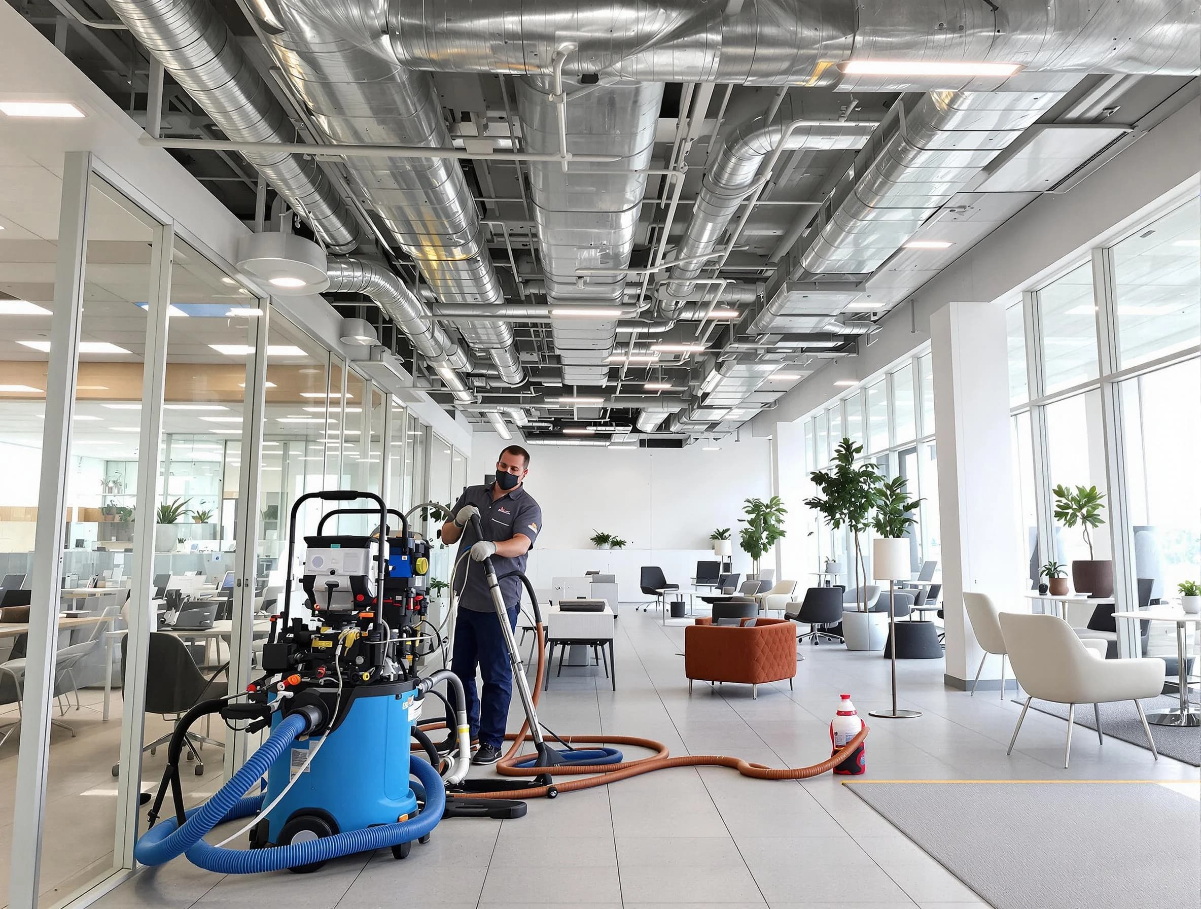 South Strabane Air Duct Cleaning team conducting comprehensive commercial duct cleaning at a business location in South Strabane